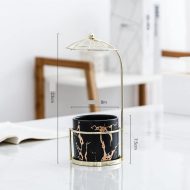 Ceramic Marbled Planter with Gold Umbrella Stand - Image 9