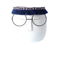 Ceramic Abstract Sleeping Face Planter with Headband and Glasses - Image 13