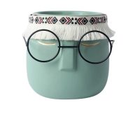Ceramic Abstract Sleeping Face Planter with Headband and Glasses - Image 17