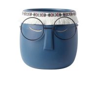 Ceramic Abstract Sleeping Face Planter with Headband and Glasses - Image 8