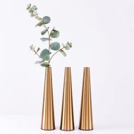 Gold Metal Cone Vase - Image 7