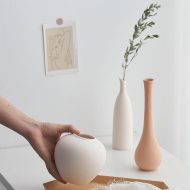 Shades of Neutral Ceramic Vases - Image 4