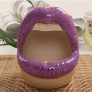 Pucker Up Lips Ceramic Planter - Image 13