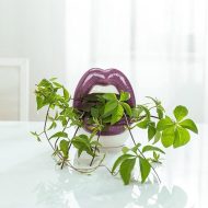 Pucker Up Lips Ceramic Planter - Image 7