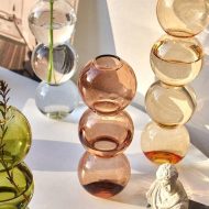 Crystal Glass Bubble Vase - Image 2