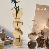 Crystal Glass Bubble Vase - Image 5
