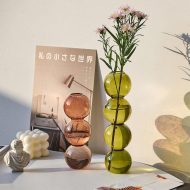 Crystal Glass Bubble Vase - Image 8
