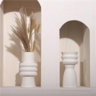 Alora White Ceramic Vases - Image 3