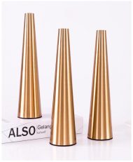 Gold Metal Cone Vase - Image 6
