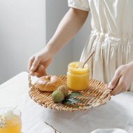 Woven Rattan Serving Tray - Image 13