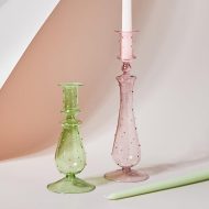 Fleur Pastel Glass Candlestick Holders - Image 6