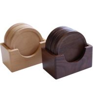 Pine Wood Coasters 6-Piece Set - Image 7