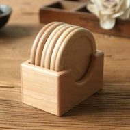 Pine Wood Coasters 6-Piece Set - Image 4