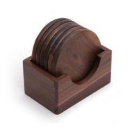 Pine Wood Coasters 6-Piece Set - Image 6