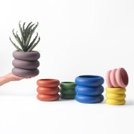 Round Rolls Ceramic Plant Pot - Image 4