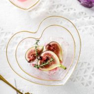 Glass Golden Heart Bowls + Cup - Image 3