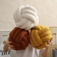 Triple Knot Cotton Fleece Pillow - Image 6