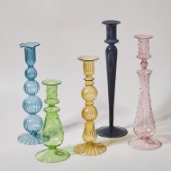 Fleur Pastel Glass Candlestick Holders - Image 10