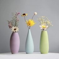 Soft Colored Ceramic Flower Vases