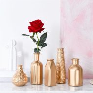 Elegant Gold Tabletop Vases - Image 2