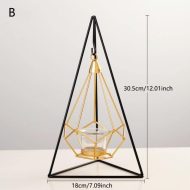 Geometric Iron Hanging Lantern Candle Holder or Vase - Image 19