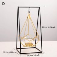 Geometric Iron Hanging Lantern Candle Holder or Vase - Image 16