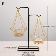 Geometric Iron Hanging Lantern Candle Holder or Vase - Image 11