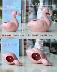 2-Piece Pink Flamingo Succulent Planter Pots - Image 4