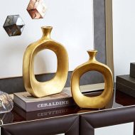 Sophia Gold Hollow Vases - Image 3