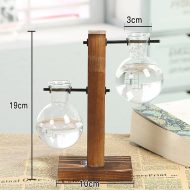 Glass Propagation Vase with Vertical Wooden Stand - Image 16