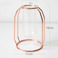 Geometric Floating Iron and Glass Propagation Vase - Image 9