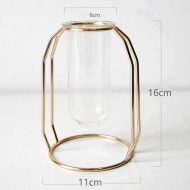 Geometric Floating Iron and Glass Propagation Vase - Image 6