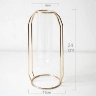 Geometric Floating Iron and Glass Propagation Vase - Image 8