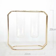 Geometric Floating Iron and Glass Propagation Vase - Image 7