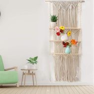 3-Tier Macrame Hanging Shelves - Image 3