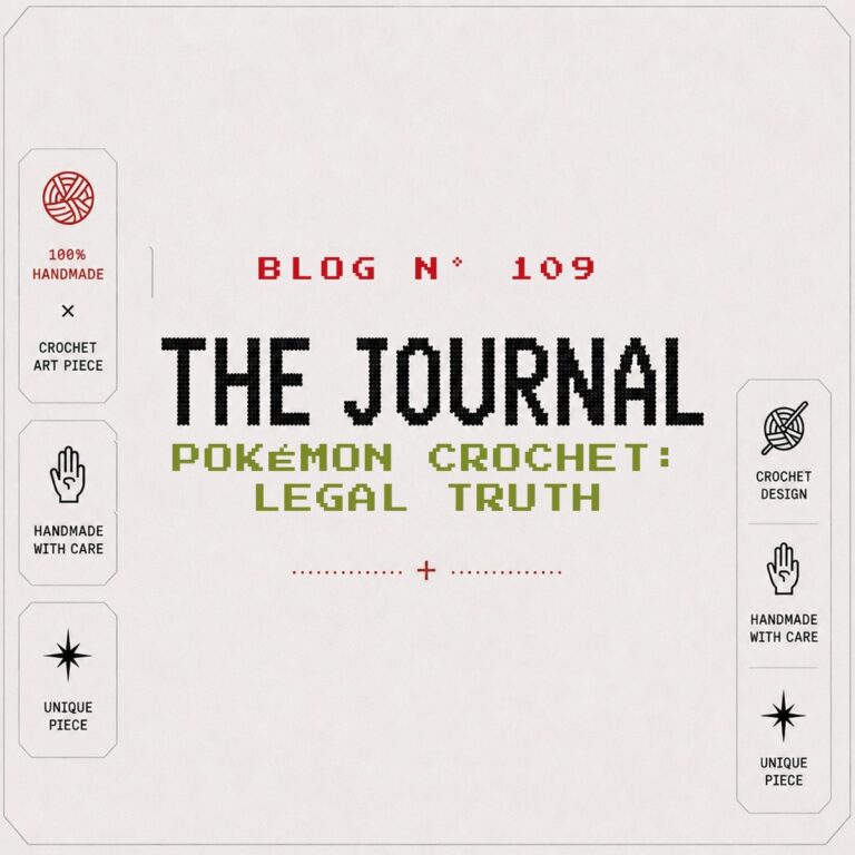 BLOG Nº 109 — The Journal by SageandSilky: Pokémon Crochet: Legal Truth