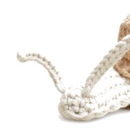 Crochet garden snail pattern — close-up of the head and antenna