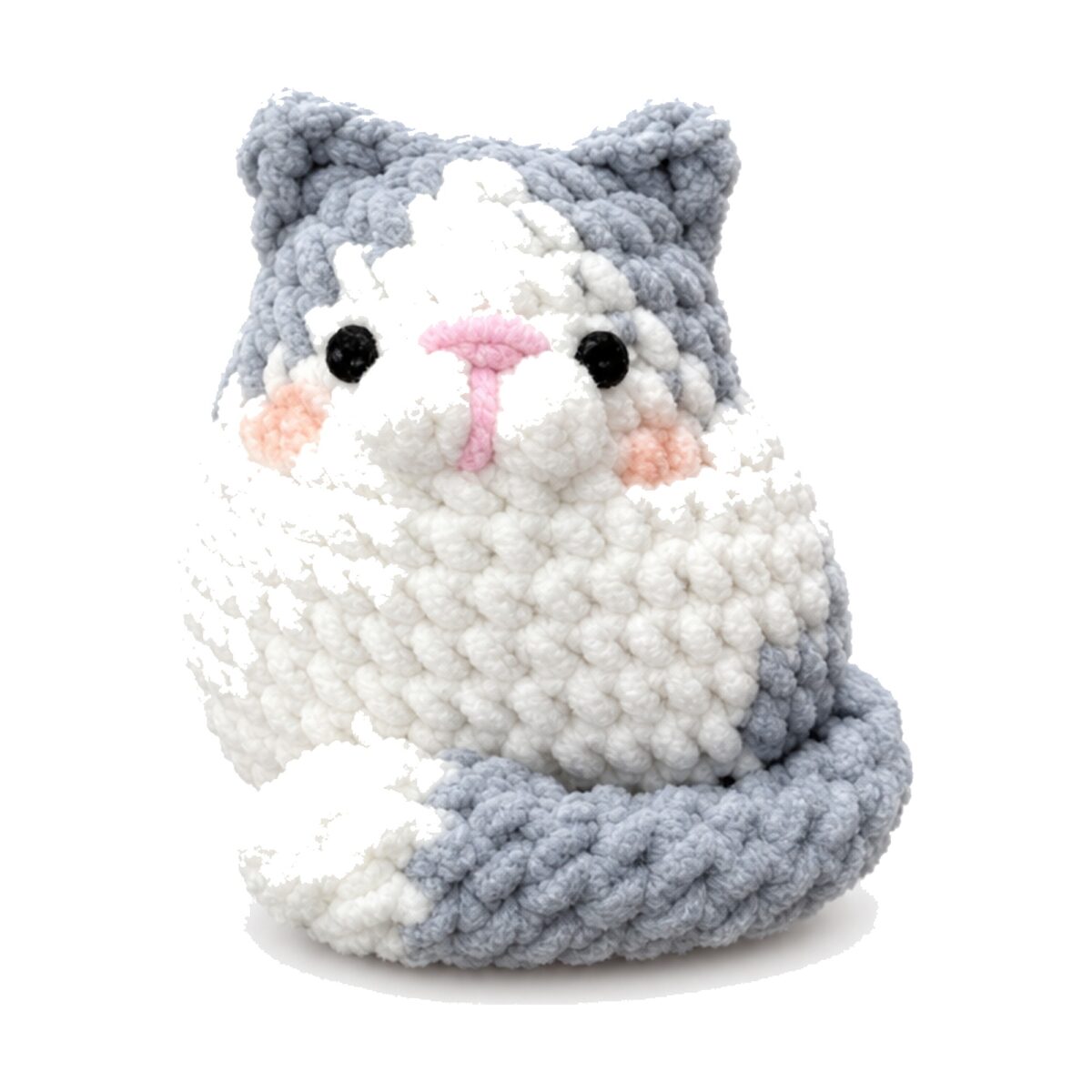 Crochet kitten pattern — the two-colour kitten