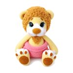 Crochet lion cub pattern, front view, from the SageandSilky lion cub amigurumi PDF