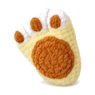 Crochet lion cub pattern, paw pad detail, from the SageandSilky lion cub amigurumi PDF