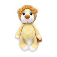 Crochet lion cub pattern, top-down flat lay, from the SageandSilky lion cub amigurumi PDF