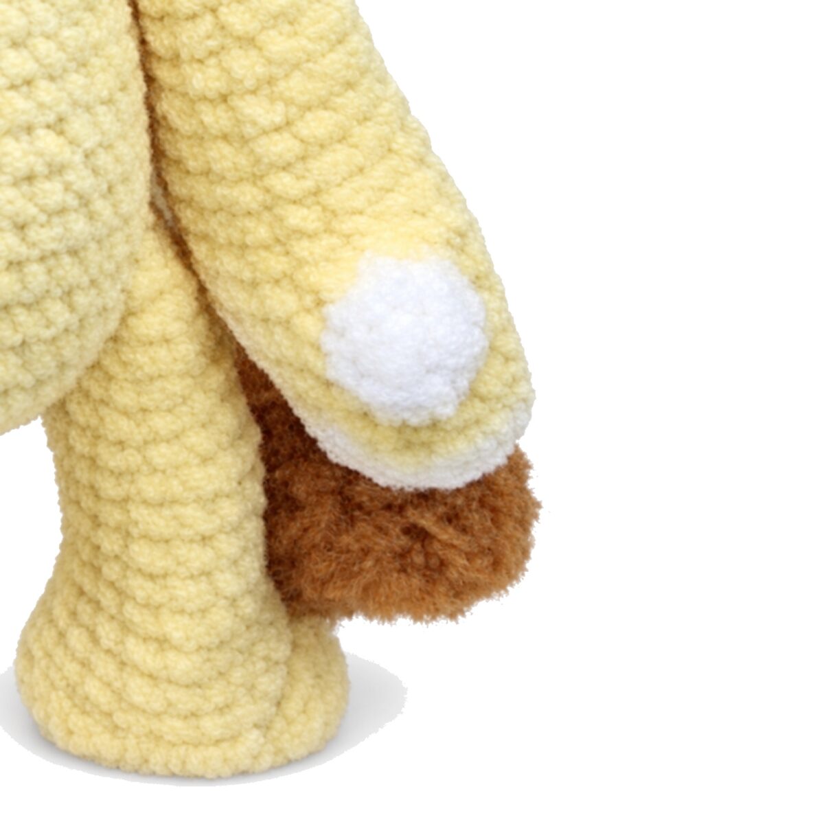 Crochet lion cub pattern, tail detail, from the SageandSilky lion cub amigurumi PDF