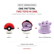 Ditto Reversible Crochet Pattern | Transforming Amigurumi Toy | Pokémon Inspired Crochet Plush | Pokeball to Ditto Reversible - Image 6