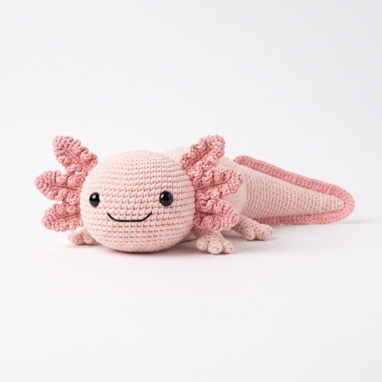 Axolotl Pal crochet pattern — crochet axolotl pattern (SageandSilky MOD Nº 89)