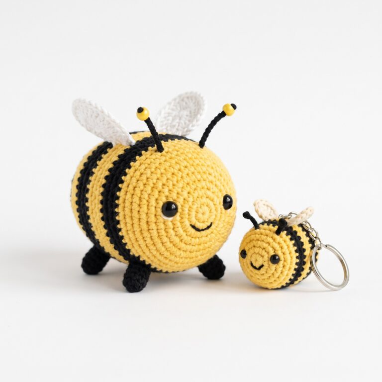 Bee crochet pattern — crochet bee pattern (SageandSilky MOD Nº 120)