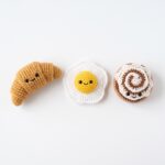 Breakfast Trio crochet pattern — crochet food pattern (SageandSilky MOD Nº 125)