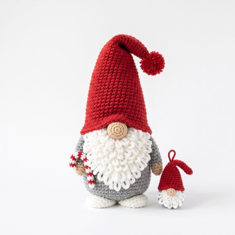 Christmas Gnome crochet pattern — christmas gnome crochet pattern (SageandSilky MOD Nº 115)