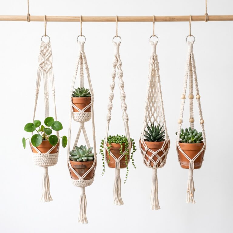 Crochet Plant Hanger crochet pattern — crochet plant hanger pattern (SageandSilky MOD Nº 55)