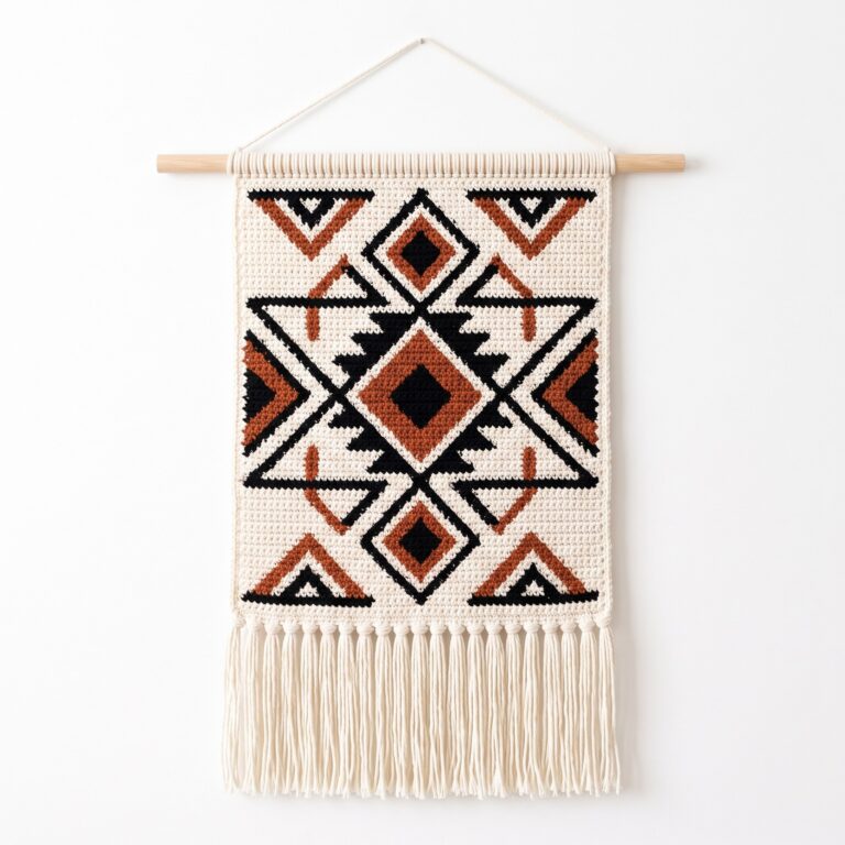 Crochet Wall Hanging crochet pattern — crochet wall hanging (SageandSilky MOD Nº 51)