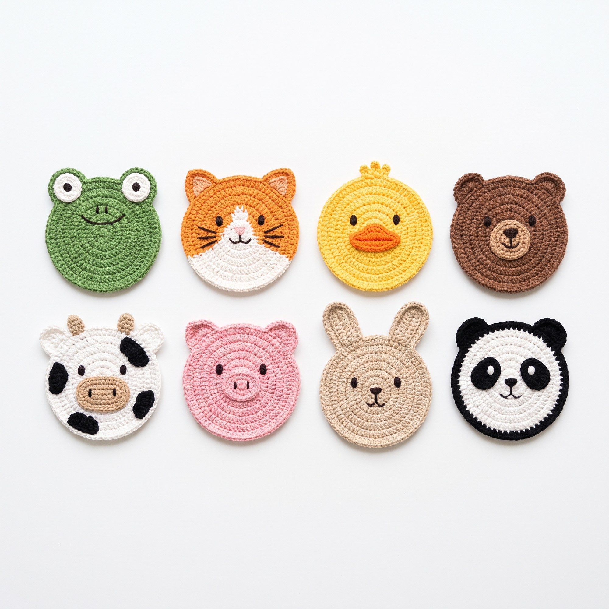 Derpy Friends Coaster Bundle · 8-in-1 Crochet Pattern Bundle 1 Derpy Friends Coaster Bundle · 8-in-1 crochet pattern — crochet animal coaster pattern